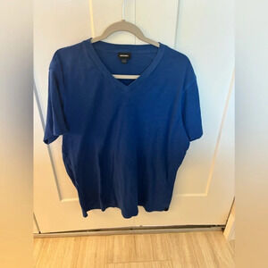Diesel Men’s Blue V Neck T Shirt Size L